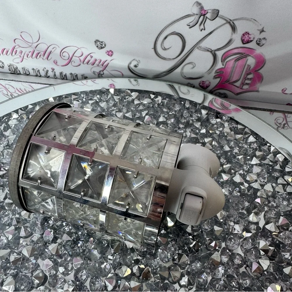 3 Scent wax warmer plug in wall diamond bling crystal Silver Crystal Wall Sconce